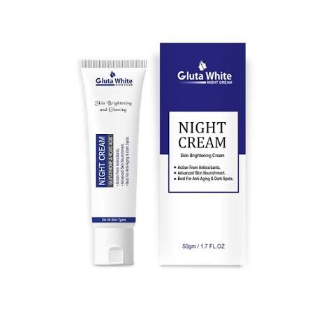 Gluta White Night Cream | 50ml | Advanced Brightening & Whitening Formula