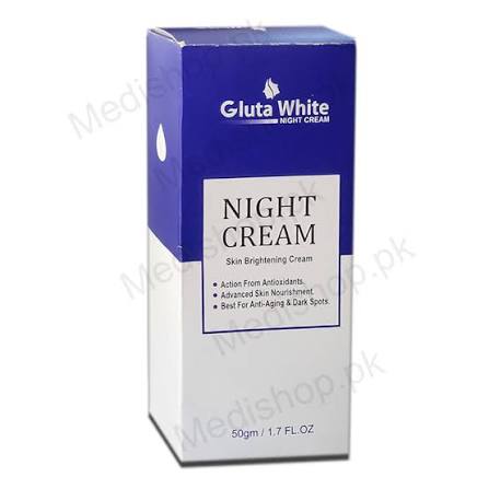 Gluta White Night Cream | 50ml | Advanced Brightening & Whitening Formula